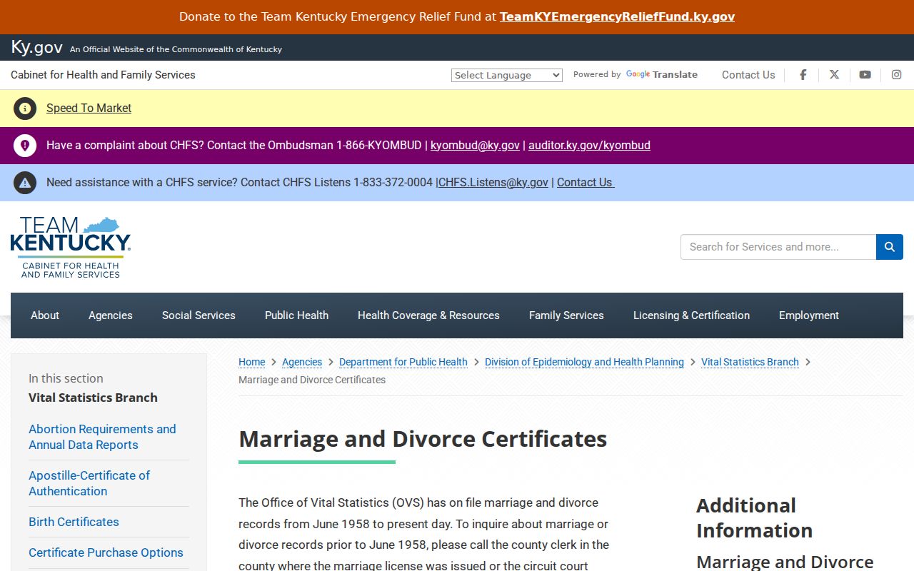 Kentucky marriage and divorce guidance for previous Ashland residents