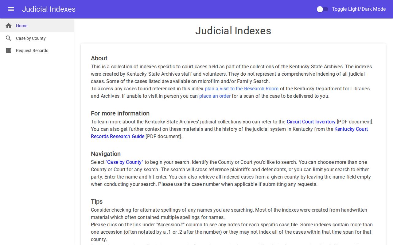 Kentucky Judicial Indexes search for historical Boyd County cases